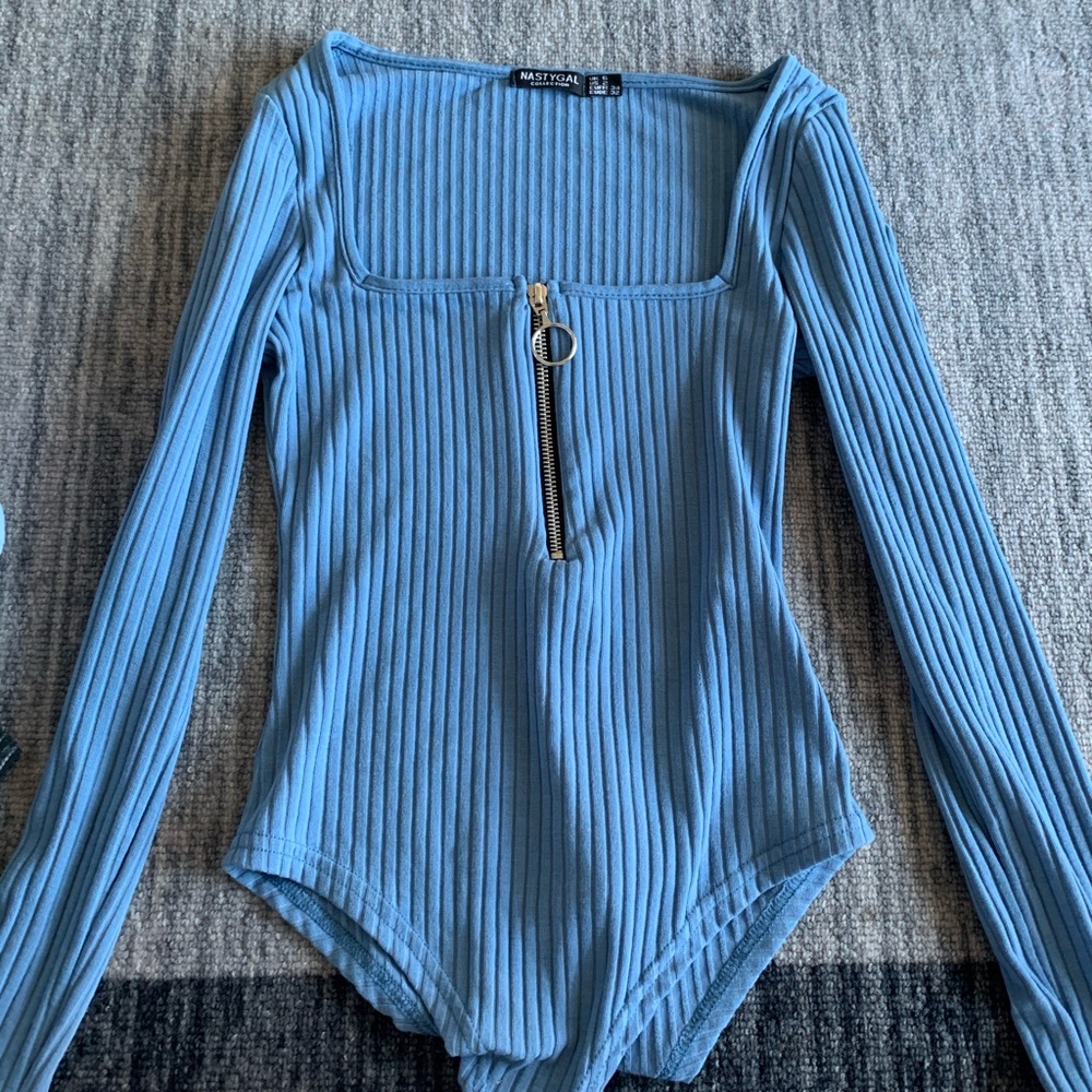 blue nasty gal bodysuit